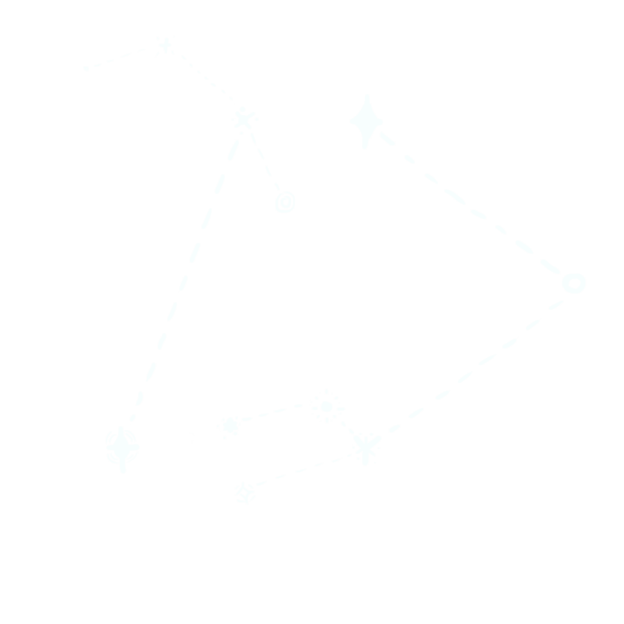 illustration of a constellation shaped as a closed chevron