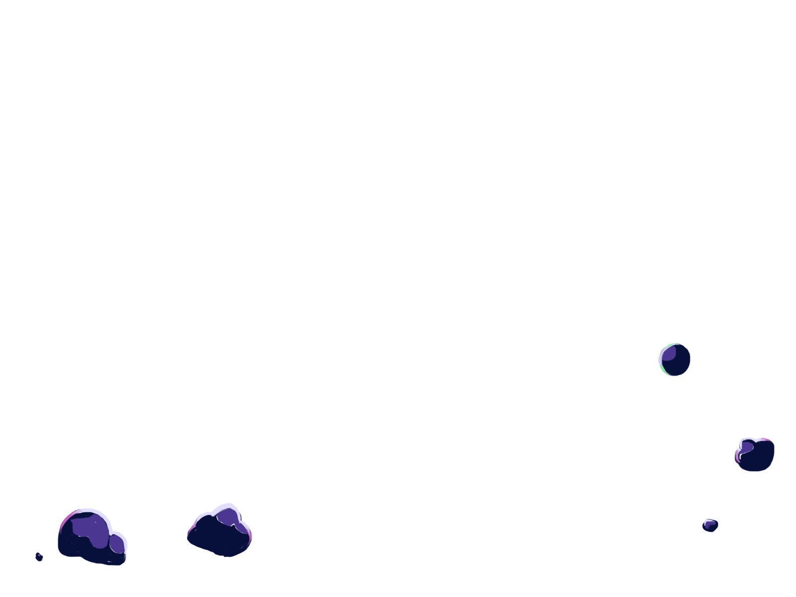 Illustration of floating elements.